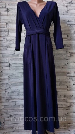 Платье женское Asos длинное синее на запах 44 размер
Состояние б/у, в идеальном . . фото 5