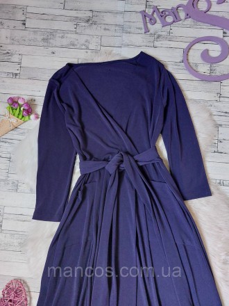 Платье женское Asos длинное синее на запах 44 размер
Состояние б/у, в идеальном . . фото 4