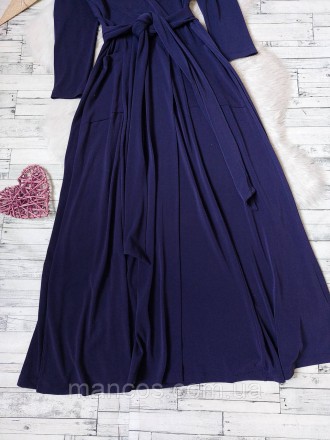 Платье женское Asos длинное синее на запах 44 размер
Состояние б/у, в идеальном . . фото 3