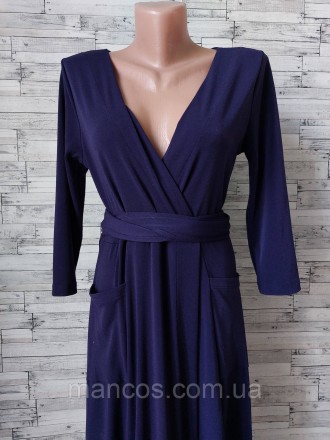 Платье женское Asos длинное синее на запах 44 размер
Состояние б/у, в идеальном . . фото 6