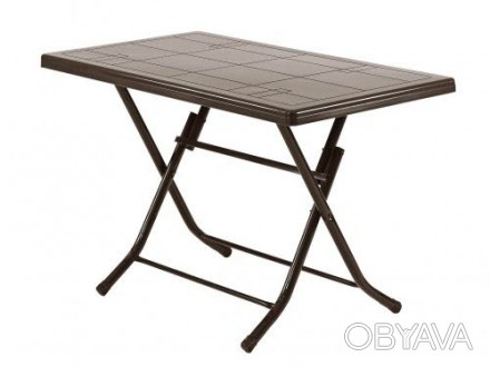Складной барный стол, изготовленный из прочного полипропилена с металлической ск. . фото 1