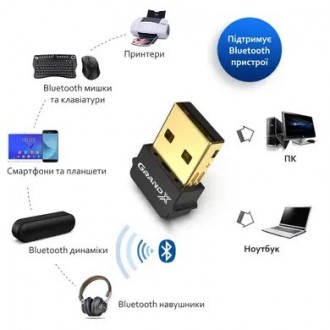 Bluetooth-адаптер Grand-X BT50G, aptX, RTL8761B, V5.0, Low Energy 
 
Отправка да. . фото 4