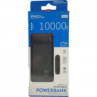 Power Bank ACL-PW42 10000 mAh - внешний аккумулятор, надежный источник питания,
. . фото 3