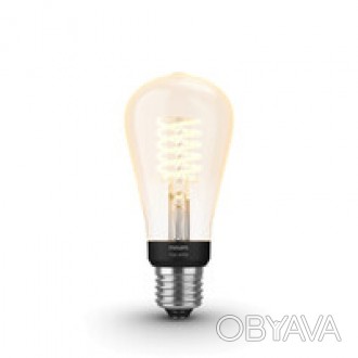 Умная LED лампочка Philips Hue White Filament Edison ST64 E27 Apple HomeKit крас. . фото 1