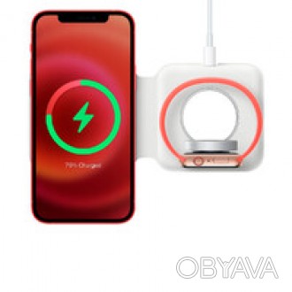 Магнитная беспроводная зарядка MagSafe Duo Charge для iPhone | AirPods | Apple W. . фото 1