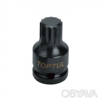 Головка ударная TOPTUL SPLINE М18 L44мм 1/2" KADB1618S. . фото 1