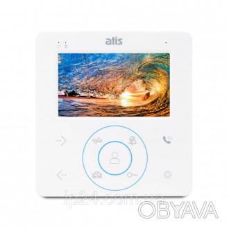 
	Відеодомофон ATIS AD-480MW з кольоровим 4 дюймовим TFT-екраном, сенсорними кно. . фото 1