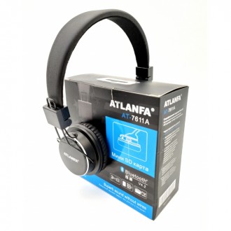 Беспроводные наушники Atlanfa AT - 7611 с Bluetooth, MP3 плеером и FM радио. 12 . . фото 4