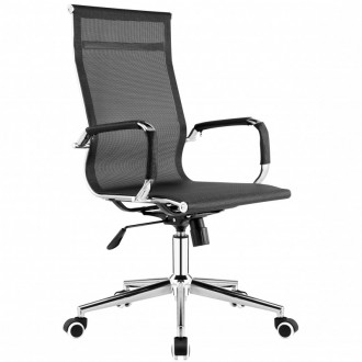 Офисное кресло с высокой спинкой

- Хромированная основа

- Кресло изготовле. . фото 2