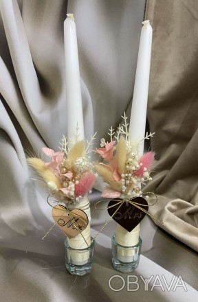Торжественные свадебные свечи мод. "Рустик" для венчания или обряда за. . фото 1