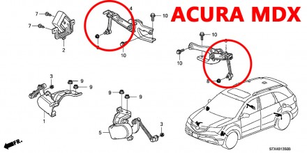 Тяга датчика дорожнього просвіту, тяга датчика положення кузова задня ліва ACURA. . фото 3