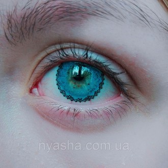 Голубые линзы в Украине, для карих и светлых глаз. Цветные линзы Няша. Большой в. . фото 7