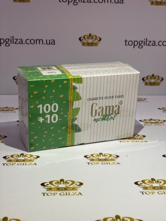 Гильзы для набивки сигарет Gama Menthol 100 шт + 10 шт. Львов. фото 1 Гильзы для набивки сигарет Gama Menthol 100 шт + 10 шт. Львов. фото 1