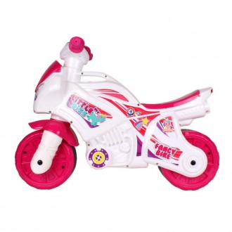 Роскошный бело-розовый «Мотоцикл ТехноК» для настоящих принцесс зазв. . фото 4