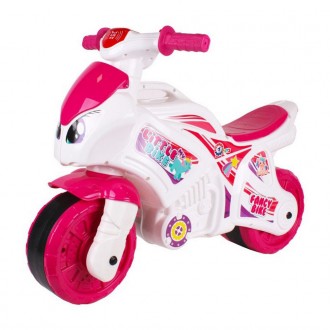 Роскошный бело-розовый «Мотоцикл ТехноК» для настоящих принцесс зазв. . фото 2