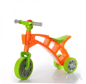 Трехколёсный велосипед без педалей. Малышу нужно просто отталкиваться от пола но. . фото 1