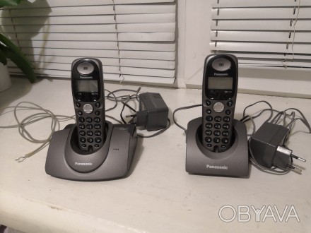 Продаю домашний радио-телефон Panasonic KX-TG1107UA на 2 трубки в отличном рабоч. . фото 1