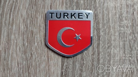 Наклейка алюминиевая флаг Турции
При выборе флага указывайте номер флага № 9

. . фото 1