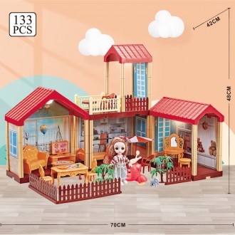 Домик для кукол (подходит для LOL) арт. 668-16
Одноэтажный дом с мансардой для м. . фото 4