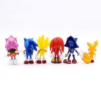 Набор фигурок Классический Ёжик Соник, 6в1, 7 см - Classic Sonic the Hedgehog 
В. . фото 4