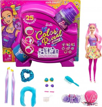 
	Барби сюрприз Колор Ревил Цветное преображение праздник Barbie Color Reveal Gl. . фото 1