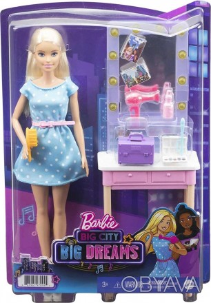 
 Барби кукла Малибу Гримёрная комната Barbie Big City Big Dreams Malibu Backsta. . фото 1