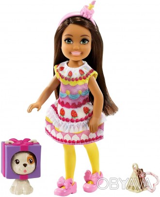 
	Кукла Челси костюм торт Barbie Club Chelsea Dress-Up Doll Cake Costume. . фото 1