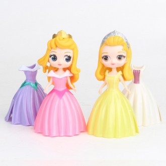 Набор кукол 6 шт "Принцессы Диснея" и комплект платьев 18 шт - Princesses Disney. . фото 3