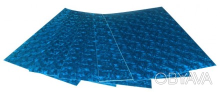 Кольорова ЕВА піна(Фоаміран)А4,HL-EVA-009,21х29,7см,1,80 мм 5 аркуш.блакитний Ра. . фото 1