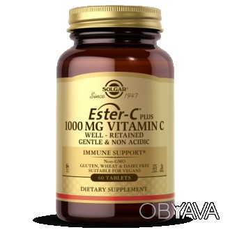 
 
Ester-C Plus 1000 mg Vitamin C создан по эксклюзивной рецептуре Solgar и пред. . фото 1