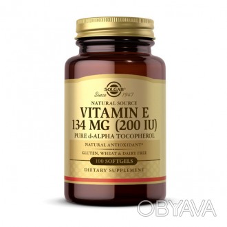  Vitamin E 134 mg (200 IU) необходимое организму питательное вещество и важнейши. . фото 1