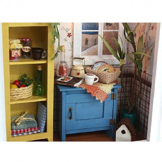 Кукольный дом DIY Cute Room 6001 "Утро" конструктор в рамке деревянный для девоч. . фото 4