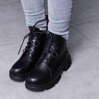 Женские ботинки черные Funneigh 3446 Ботинки женские выполнены из натуральной ко. . фото 4