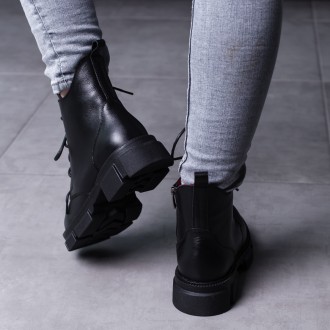 Женские ботинки черные Funneigh 3446 Ботинки женские выполнены из натуральной ко. . фото 6