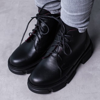 Женские ботинки черные Funneigh 3446 Ботинки женские выполнены из натуральной ко. . фото 2
