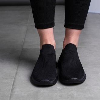 Женские кроссовки черные Sammy 3563 Кроссовки женские выполнены из текстиля обув. . фото 6
