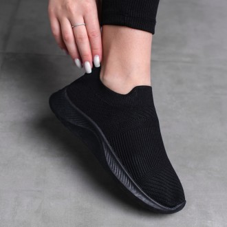Женские кроссовки черные Sammy 3563 Кроссовки женские выполнены из текстиля обув. . фото 8