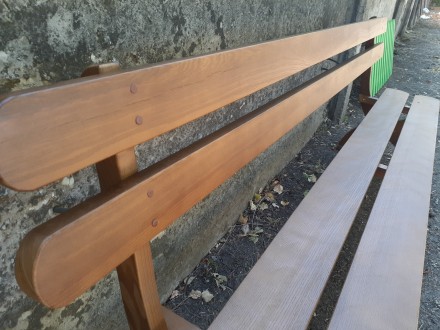 Скамейка деревянная садовая "Террасная" 195 см. - идеально подойдет в беседку, т. . фото 3