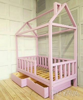 Предлагаем купить детскую кровать домик из массива дерева. Цена кровати указана . . фото 1