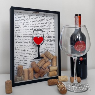Копилка для пробок от вина – отличный подарок для любителей вина. Ведь такая рам. . фото 1
