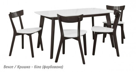 Комплект Сіті Меблі Сервіс (стіл + стілець 4 шт) - зручні та сучасні меблі, здат. . фото 2