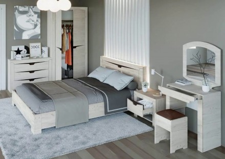 Пропонуємо стильну недорогу спальню Фрідом в стилі модерн.

Ціна вказана за сп. . фото 3