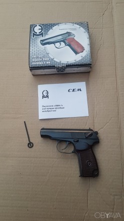Продам пістолет флобера СЕМ ПМФ-1 
 ПМ, бакелітова рукоядка від бойового!
дуло. . фото 2