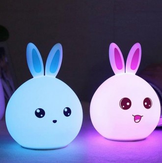 Сенсорный ночник "Заяц" Rabbit Unit Soft Touch LED.
Меняет цвета от касания.
Раз. . фото 3