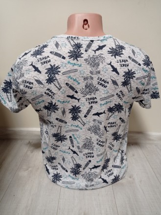 Мужская футболка хлопок Турция Пальмы 40-48 размеры светлая
Хлопковая футболка, . . фото 3