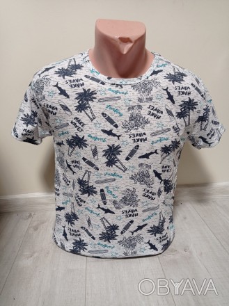 Мужская футболка хлопок Турция Пальмы 40-48 размеры светлая
Хлопковая футболка, . . фото 1