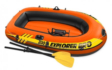 Лодка надувная с насосом и веслами Explorer Pro 200 TM Intex арт. 58357 
Надувна. . фото 3