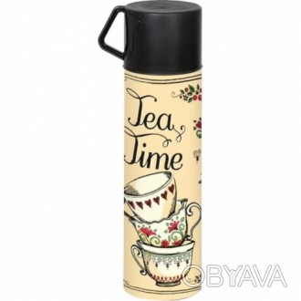 Термос Herevin Cap Brown Tea Time 161712-012 (400мл). . фото 1