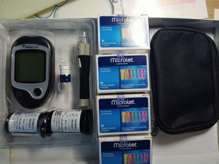 система для измерения уровня глюкозы в крови 
в комплекте:
- прибор 
- тест-п. . фото 4