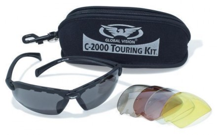 Спортивные защитные очки со сменными линзами (5 светофильтров в комплекте) Защит. . фото 2